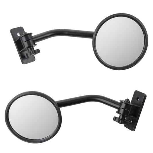 SF-JP-002 1 Pair For Jeep Wrangler Modified A-Pillar Round Shape Rearview Mirror Reversing Mirror by buy2fix