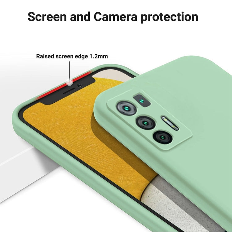 For Hisense Infinity H50S 5G Pure Color Liquid Silicone Shockproof Phone Case(Green) - More Brand by buy2fix | Online Shopping UK | buy2fix