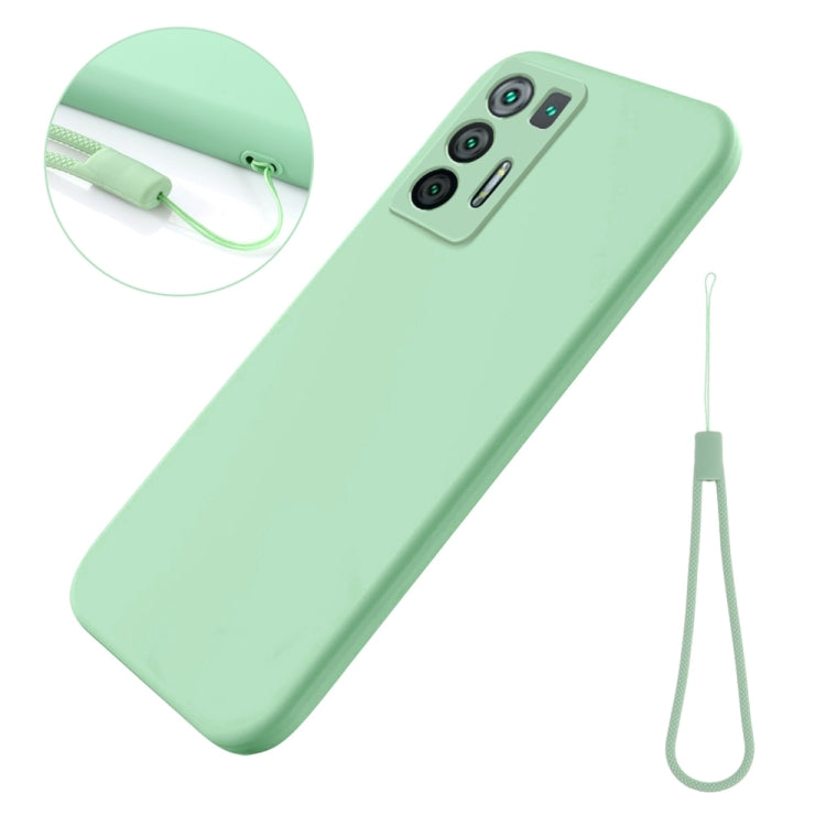 For Hisense Infinity H50S 5G Pure Color Liquid Silicone Shockproof Phone Case(Green) - More Brand by buy2fix | Online Shopping UK | buy2fix