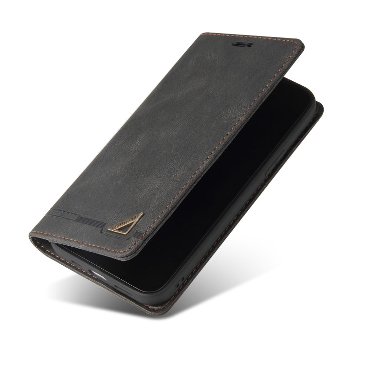 For Xiaomi Redmi 12 Skin Feel Anti-theft Brush Horizontal Flip Leather Case with Holder(Black) by buy2fix