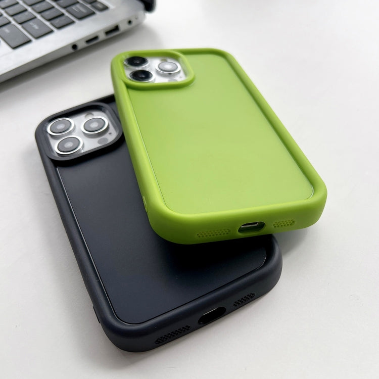 For iPhone 12 Pro Max Shockproof Frame Frosted TPU Phone Case(Black) by buy2fix