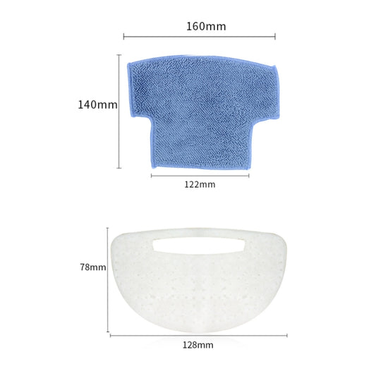 4 in 1 Sweeping Robot Side Brush Mop Filter Kit For ISWEEP S320 by buy2fix