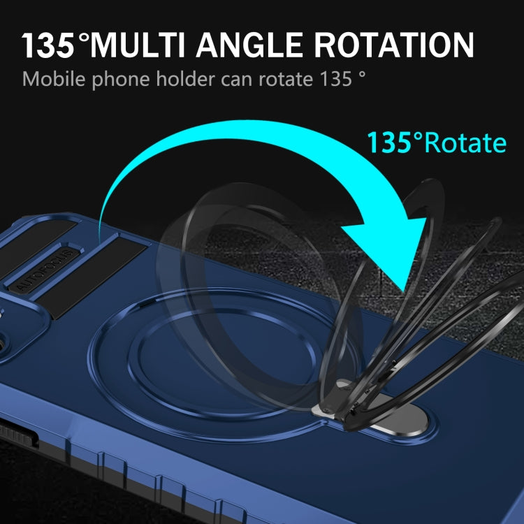 For iPhone 11 MagSafe Magnetic Holder Phone Case(Blue) by buy2fix