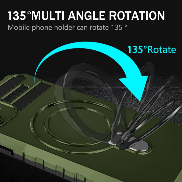 For iPhone 11 MagSafe Magnetic Holder Phone Case(Green) by buy2fix