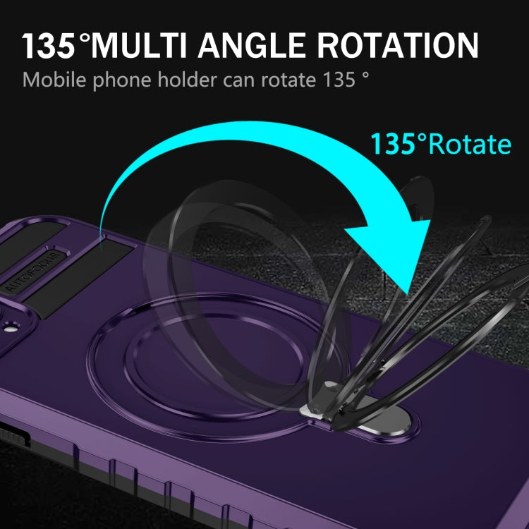 For iPhone 11 Pro MagSafe Magnetic Holder Phone Case(Purple) by buy2fix