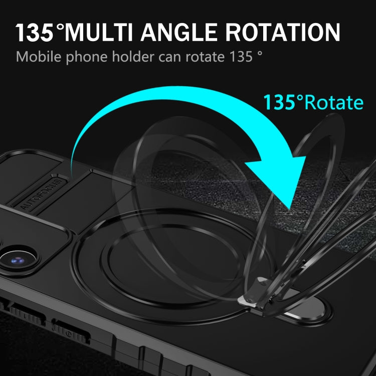 For Samsung Galaxy S22 5G MagSafe Magnetic Holder Phone Case(Black) by buy2fix