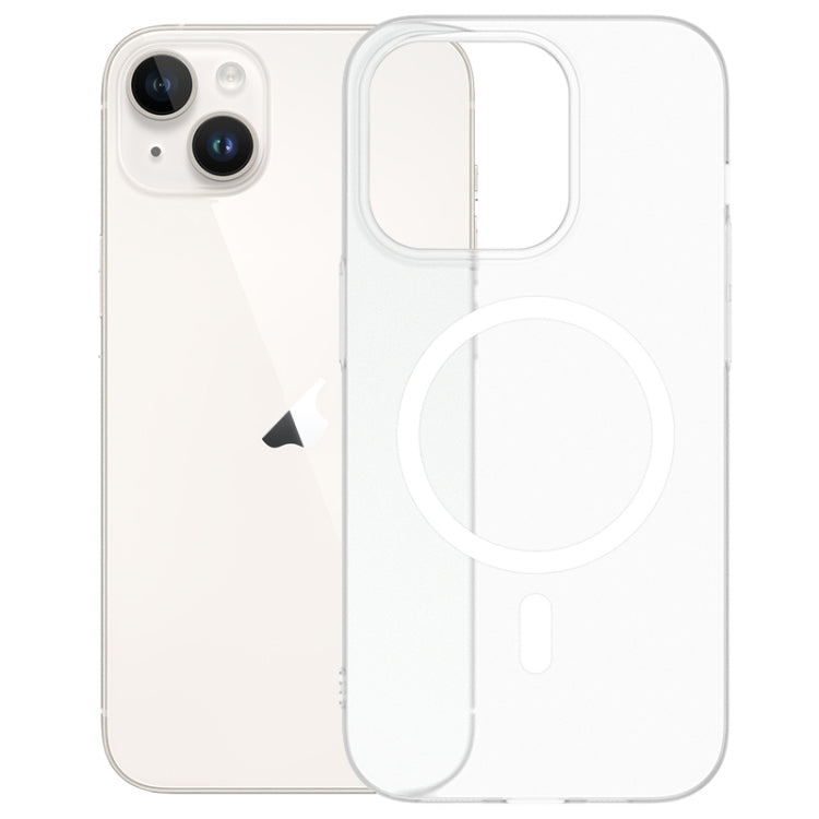 For iPhone 14 High Transparency MagSafe Ice Fog Phone Case(Translucent White) - iPhone 14 Cases by buy2fix | Online Shopping UK | buy2fix