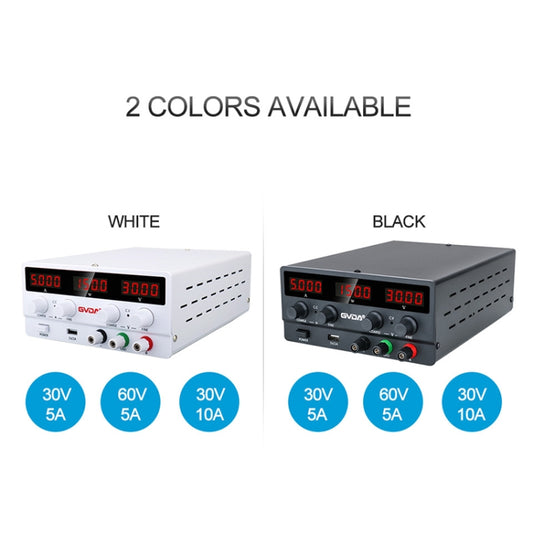 GVDA SPS-H3010 30V-10A Adjustable Voltage Regulator, Specification:EU Plug(Black) by GVDA