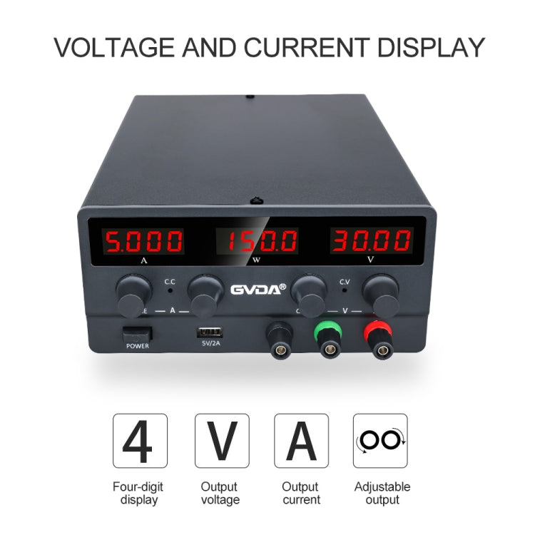 GVDA SPS-H605 60V-5A Adjustable Voltage Regulator, Specification:US Plug(Black) - Others by GVDA | Online Shopping UK | buy2fix