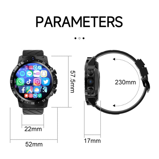 MT27 4G+64G 1.6 inch IP67 Waterproof 4G Android 8.1 Smart Watch Support Heart Rate / GPS, Type:Leather Band by buy2fix