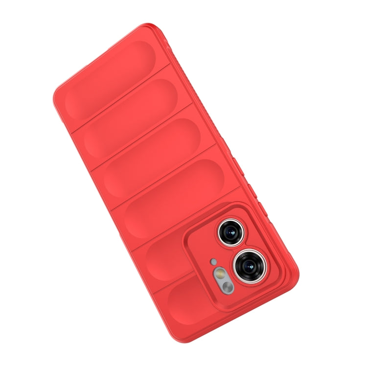 For Motorola Edge 40 5G Magic Shield TPU + Flannel Phone Case(Dark Green) - Motorola Cases by buy2fix | Online Shopping UK | buy2fix