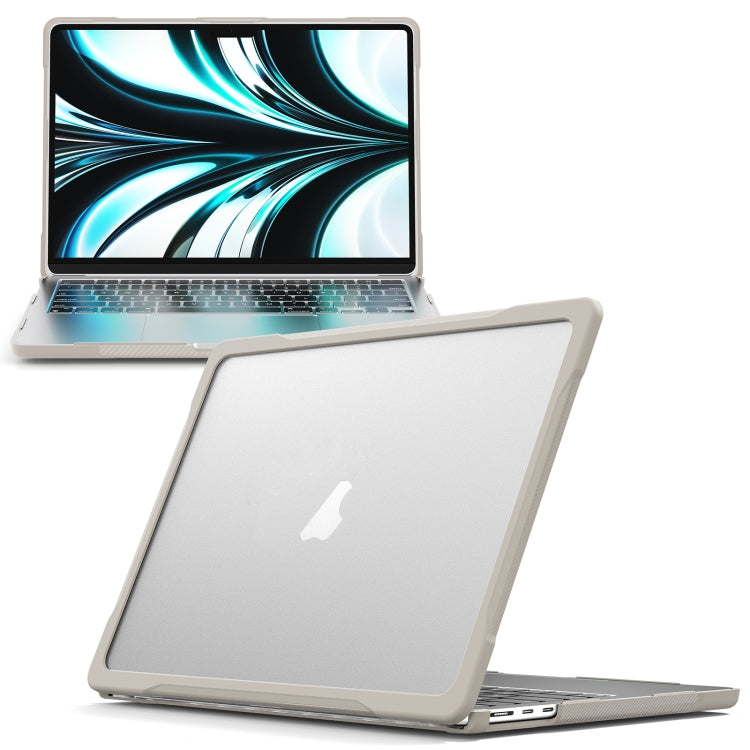 For MacBook Air 13.6 inch A2681 2022 / M3 2024 A3113 / M4 2025 A3240 Translucent Laptop Protective Case(Khaki) - MacBook Air Cases by buy2fix | Online Shopping UK | buy2fix