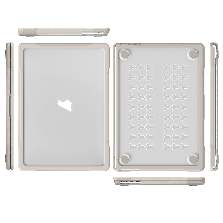 For MacBook Air 13.6 inch A2681 2022 / M3 2024 A3113 / M4 2025 A3240 Translucent Laptop Protective Case(Khaki) - MacBook Air Cases by buy2fix | Online Shopping UK | buy2fix