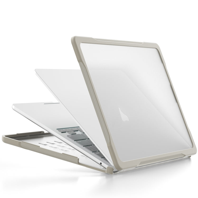 For MacBook Air 13.6 inch A2681 2022 / M3 2024 A3113 / M4 2025 A3240 Translucent Laptop Protective Case(Khaki) - MacBook Air Cases by buy2fix | Online Shopping UK | buy2fix