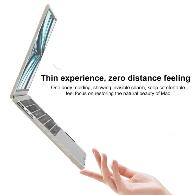 For MacBook Air 13.6 inch A2681 2022 / M3 2024 A3113 / M4 2025 A3240 Translucent Laptop Protective Case(Khaki) - MacBook Air Cases by buy2fix | Online Shopping UK | buy2fix