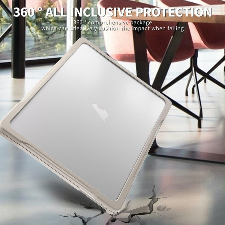For MacBook Air 13.6 inch A2681 2022 / M3 2024 A3113 / M4 2025 A3240 Translucent Laptop Protective Case(Khaki) - MacBook Air Cases by buy2fix | Online Shopping UK | buy2fix
