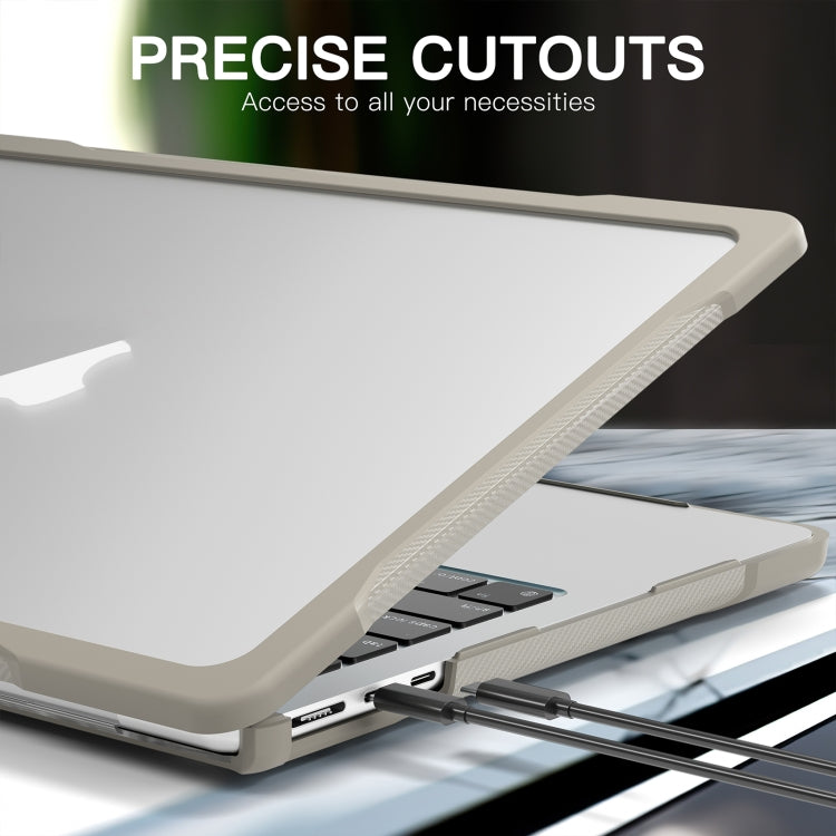 For MacBook Air 13.6 inch A2681 2022 / M3 2024 A3113 / M4 2025 A3240 Translucent Laptop Protective Case(Khaki) - MacBook Air Cases by buy2fix | Online Shopping UK | buy2fix