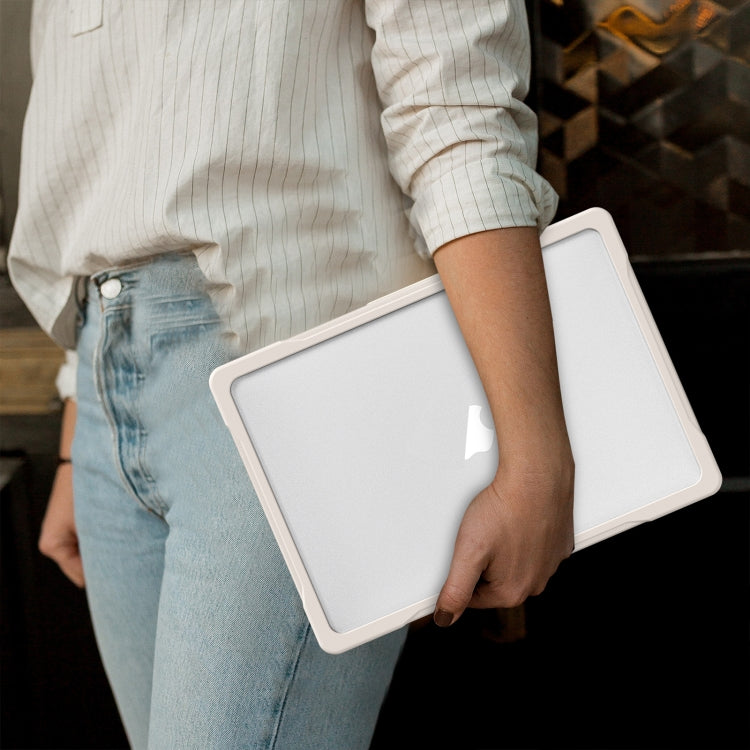 For MacBook Air 13.6 inch A2681 2022 / M3 2024 A3113 / M4 2025 A3240 Translucent Laptop Protective Case(Khaki) - MacBook Air Cases by buy2fix | Online Shopping UK | buy2fix
