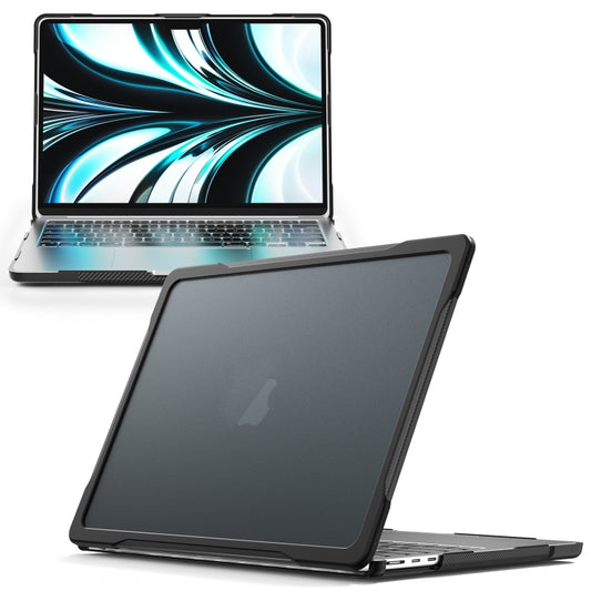 For MacBook Air 13.6 inch A2681 2022 / M3 2024 A3113 / M4 2025 A3240 Translucent Laptop Protective Case(Transparent Black) by buy2fix