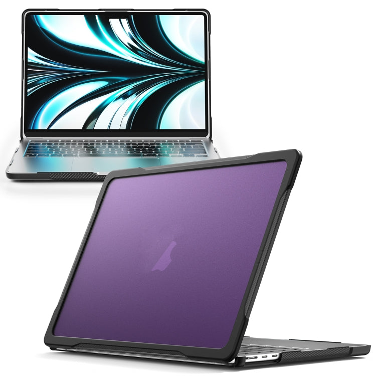 For MacBook Air 13.6 inch A2681 2022 / M3 2024 A3113 / M4 2025 A3240 Translucent Laptop Protective Case(Purple) - MacBook Air Cases by buy2fix | Online Shopping UK | buy2fix