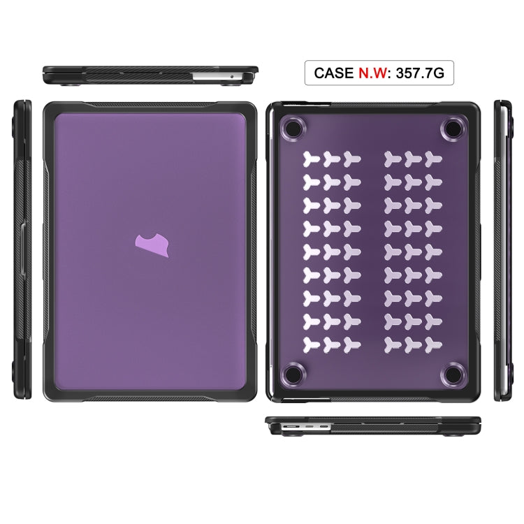For MacBook Air 13.6 inch A2681 2022 / M3 2024 A3113 / M4 2025 A3240 Translucent Laptop Protective Case(Purple) - MacBook Air Cases by buy2fix | Online Shopping UK | buy2fix