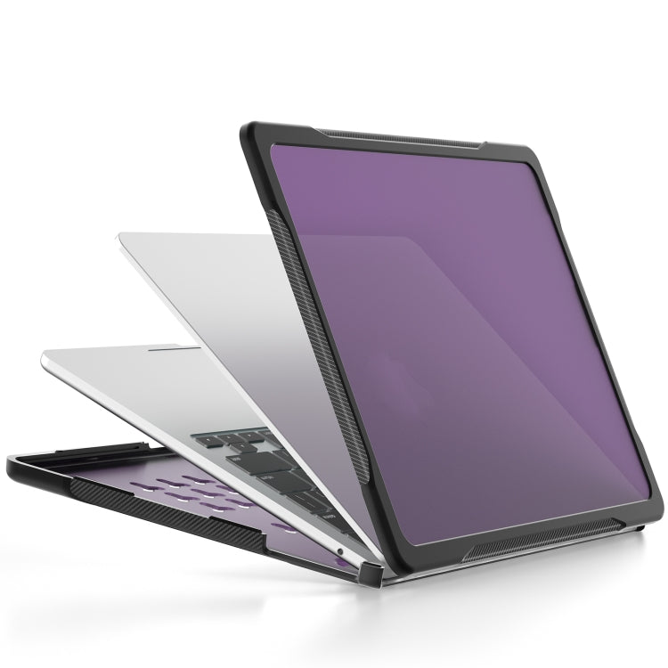 For MacBook Air 13.6 inch A2681 2022 / M3 2024 A3113 / M4 2025 A3240 Translucent Laptop Protective Case(Purple) - MacBook Air Cases by buy2fix | Online Shopping UK | buy2fix