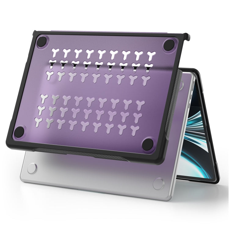 For MacBook Air 13.6 inch A2681 2022 / M3 2024 A3113 / M4 2025 A3240 Translucent Laptop Protective Case(Purple) - MacBook Air Cases by buy2fix | Online Shopping UK | buy2fix
