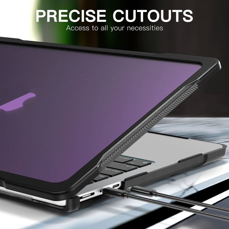 For MacBook Air 13.6 inch A2681 2022 / M3 2024 A3113 / M4 2025 A3240 Translucent Laptop Protective Case(Purple) - MacBook Air Cases by buy2fix | Online Shopping UK | buy2fix