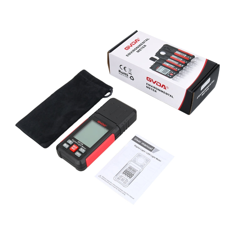 GVDA GD158 200000Lux Digital Light Meter Tester Brightness Photometer by GVDA