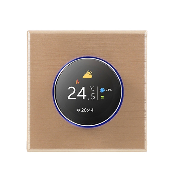 BHT-7000-GCLZB 240V AC 3A Smart Knob Thermostat Dry Junction Controller with Zigbee(Gold) - Thermostat & Thermometer by buy2fix | Online Shopping UK | buy2fix