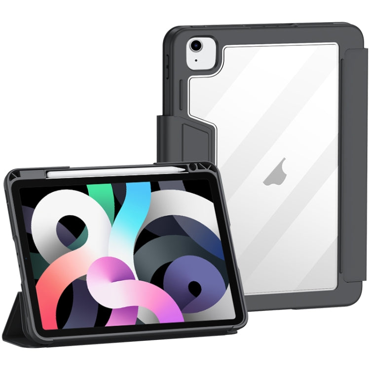 For iPad Air 2022 / 2020 Deformation Buckle Leather Smart Tablet Case(Black) - iPad Air (2022) / (2020) 10.9 Cases by buy2fix | Online Shopping UK | buy2fix