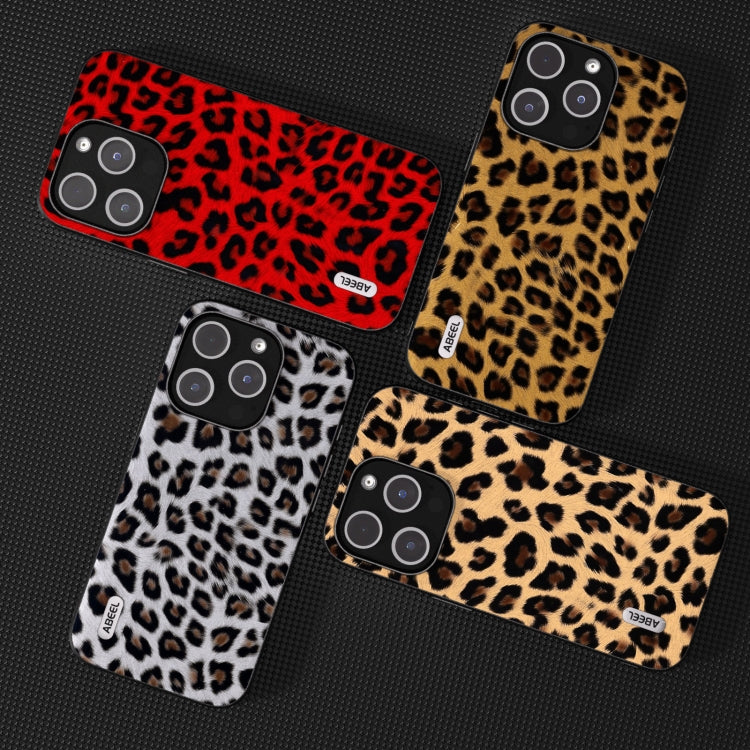 For iPhone 15 Pro ABEEL Black Edge Leopard Phone Case(Leopard Print) by buy2fix