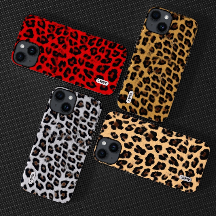 For iPhone 15 ABEEL Black Edge Leopard Phone Case(Golden Leopard) by buy2fix