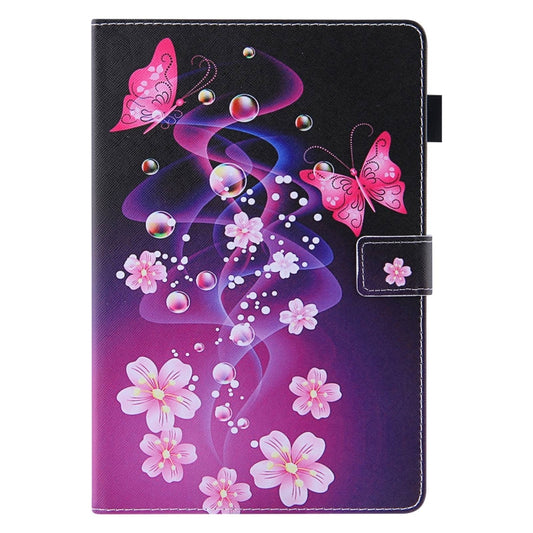 For Amazon Fire Max 11 2023 Colored Drawing Leather Smart Tablet Case(Dual Pink Butterflies) by buy2fix