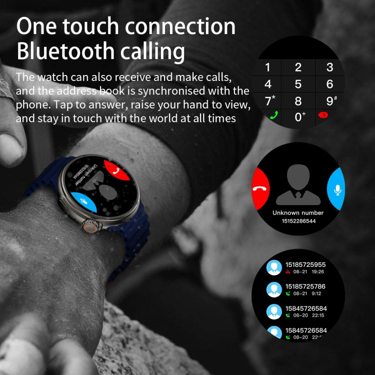 Z78 Ultra 1.52 inch Round Screen HD Smart Watch Supports Heart Rate/Blood Oxygen Monitoring(Grey) by buy2fix