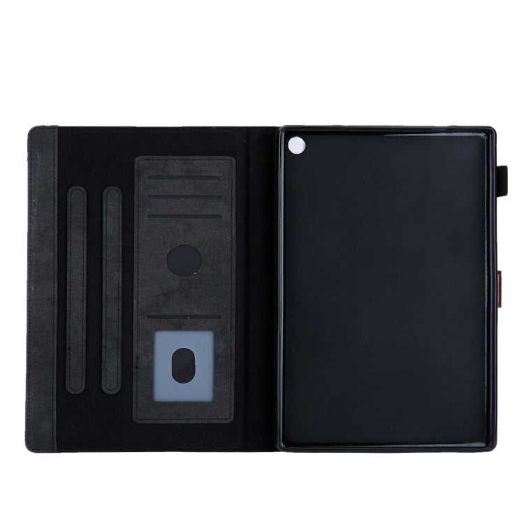 For Amazon Fire Max 11 2023 Cloth Texture Leather Smart Tablet Case(Black) - Amazon by buy2fix | Online Shopping UK | buy2fix