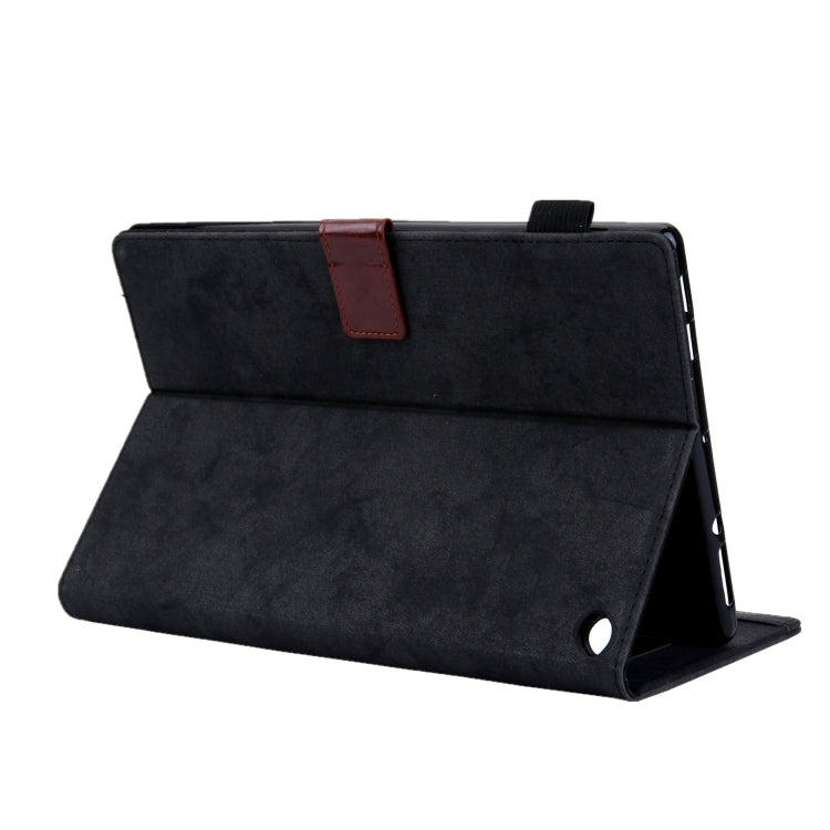 For Amazon Fire Max 11 2023 Cloth Texture Leather Smart Tablet Case(Black) by buy2fix