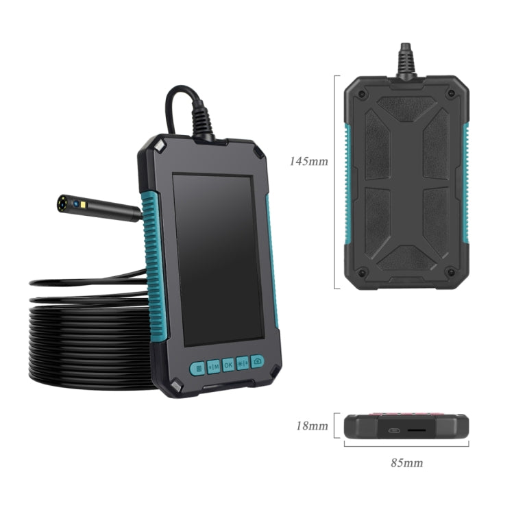 P40 5.5mm 1080P IP68 Waterproof 4.3 inch Highlight Screen Dual Camera Digital Endoscope, Length:2m Hard Cable - by buy2fix | Online Shopping UK | buy2fix