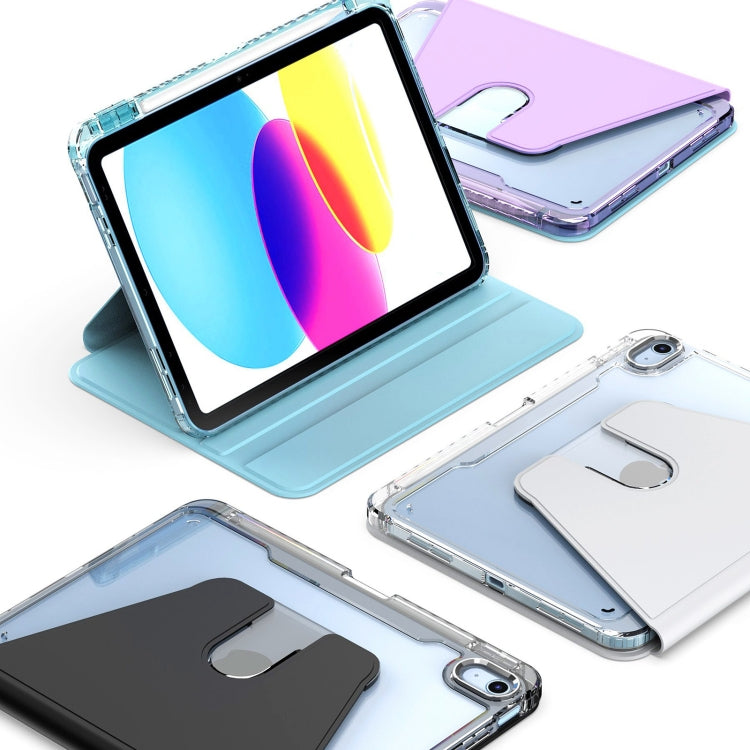 For iPad 2025 / 2022 Clear 360 Rotation Stand Smart Leather Tablet Case(Black) - iPad 2025 / 2022 Cases by buy2fix | Online Shopping UK | buy2fix