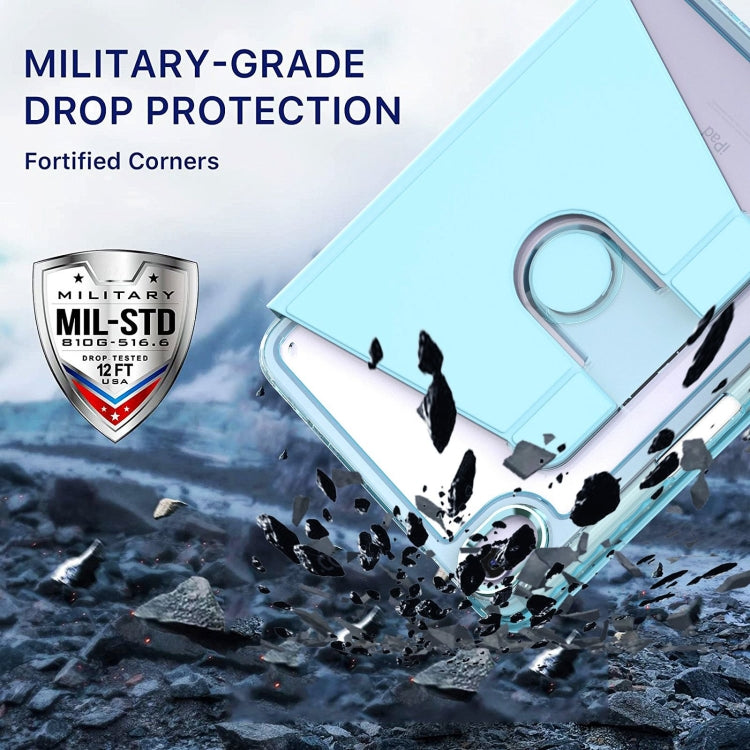 For iPad mini 6 / mini 2024 Clear 360 Rotation Stand Smart Leather Tablet Case(Black) - iPad mini 6 Cases by buy2fix | Online Shopping UK | buy2fix