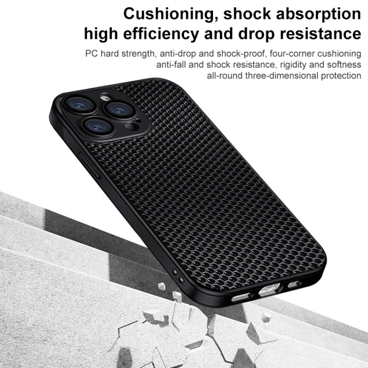 For iPhone 12 Pro Max Honeycomb Radiating PC Phone Case(Orange) - iPhone 12 Pro Max Cases by buy2fix | Online Shopping UK | buy2fix