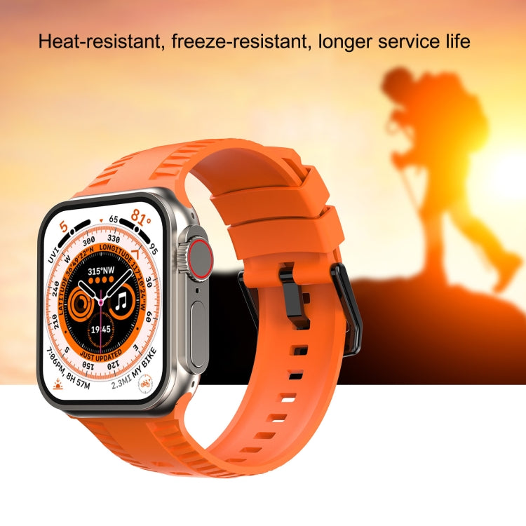 Tire Texture Silicone Watch Band For Apple Watch Ultra 49mm(Midnight Blue) - Watch Bands by buy2fix | Online Shopping UK | buy2fix