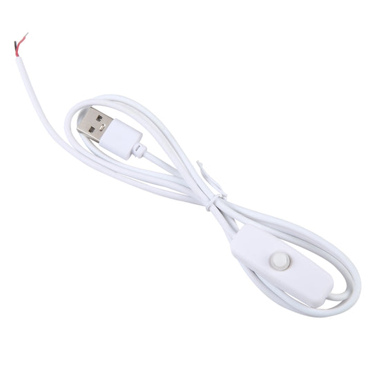 1m USB DC Cable with Switch(White) by buy2fix