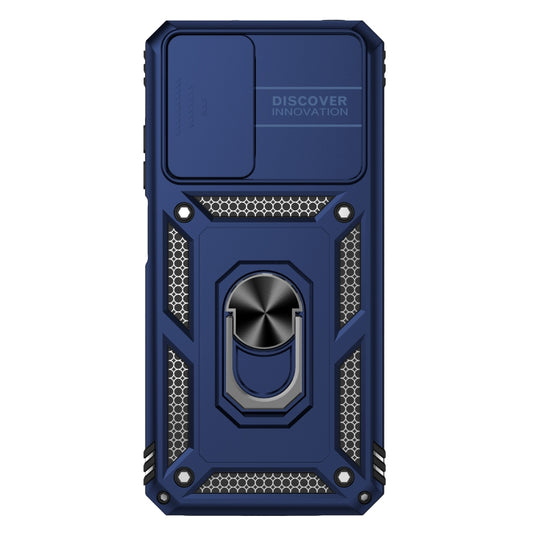 For Xiaomi Redmi Note 11E Sliding Camshield Holder Phone Case(Blue) by buy2fix