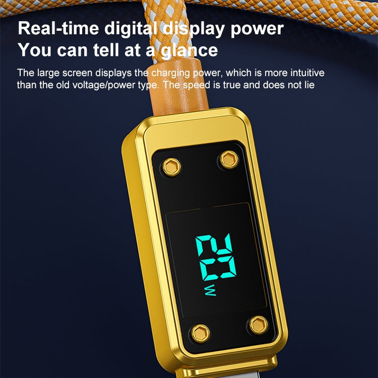 WK WDC-06i 2.4A USB to 8 Pin Digital Display Data Cable, Length: 1m(Yellow) - Normal Style Cable by WK | Online Shopping UK | buy2fix