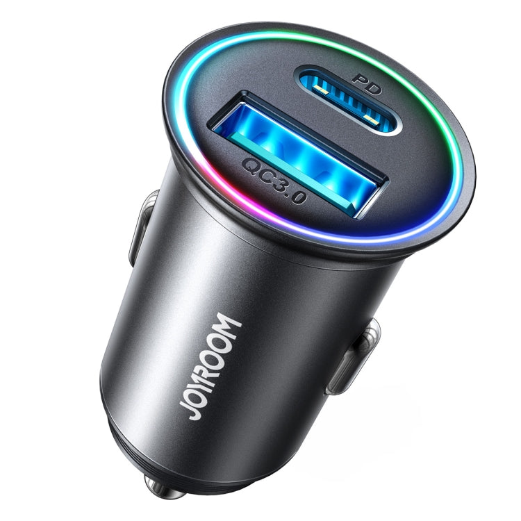 JOYROOM JR-CCN04 60W PD+QC3.0 Mini Metal Car Charger(Black) - Car Charger by JOYROOM | Online Shopping UK | buy2fix