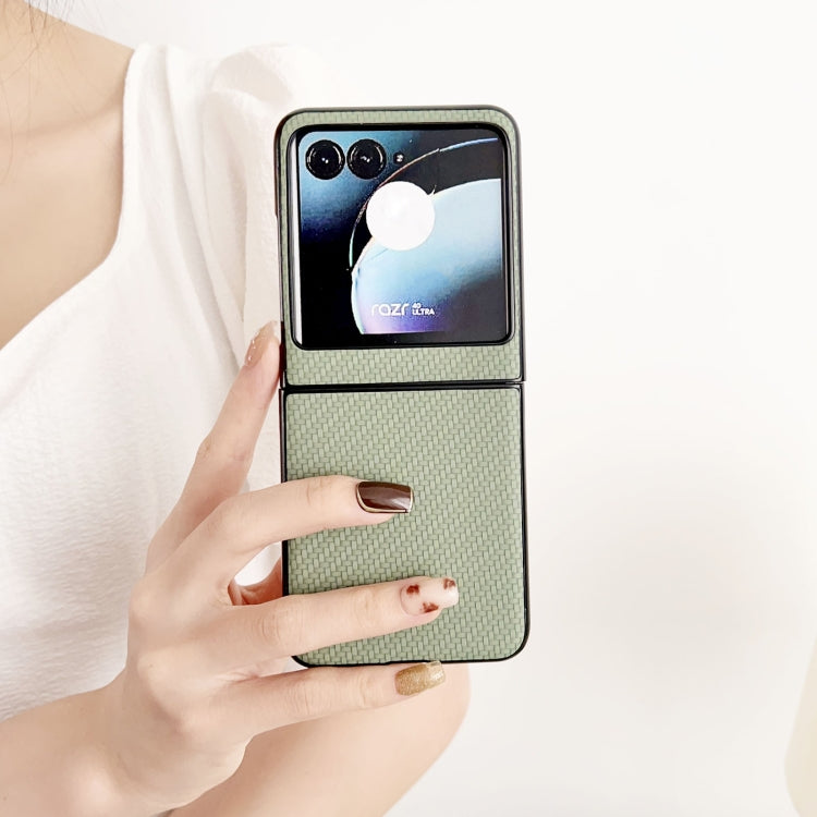 For Motorola Razr 40 Ultra / Razr 2023 Weave Texture PC Phone Case(Gold) by buy2fix