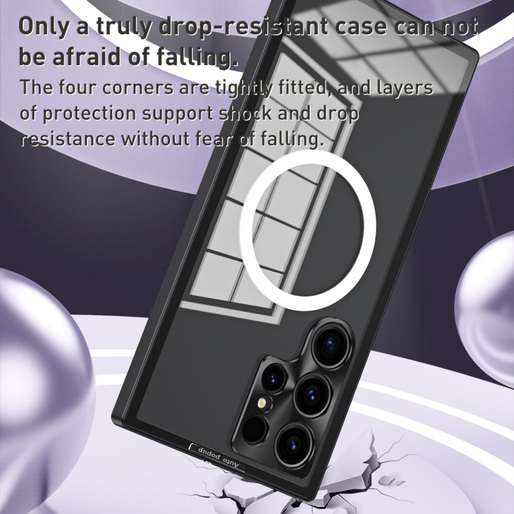 For Samsung Galaxy S22+ 5G MagSafe HD Spring Buckle Metal Phone Case(Purple) - Galaxy S22+ 5G Cases by buy2fix | Online Shopping UK | buy2fix