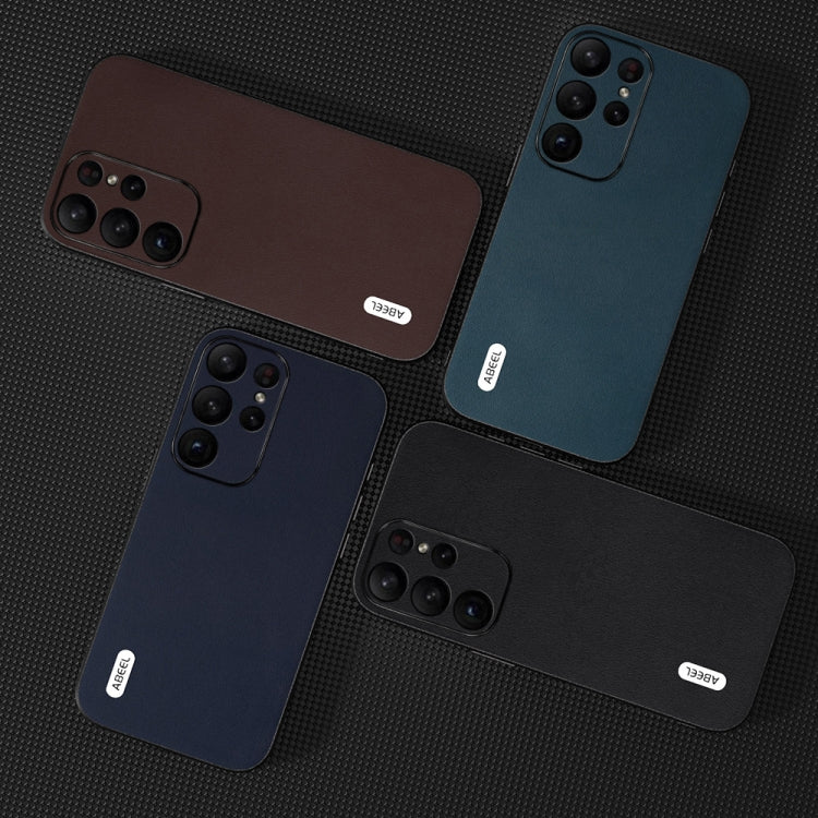 For Samsung Galaxy S23+ 5G ABEEL Genuine Leather Xiaoya Series Phone Case(Black) by buy2fix