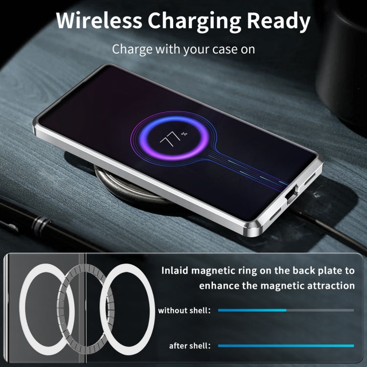 For Sony Xperia 10 IV Frosted Metal MagSafe Magnetic Phone Case(Silver) - Sony Cases by buy2fix | Online Shopping UK | buy2fix